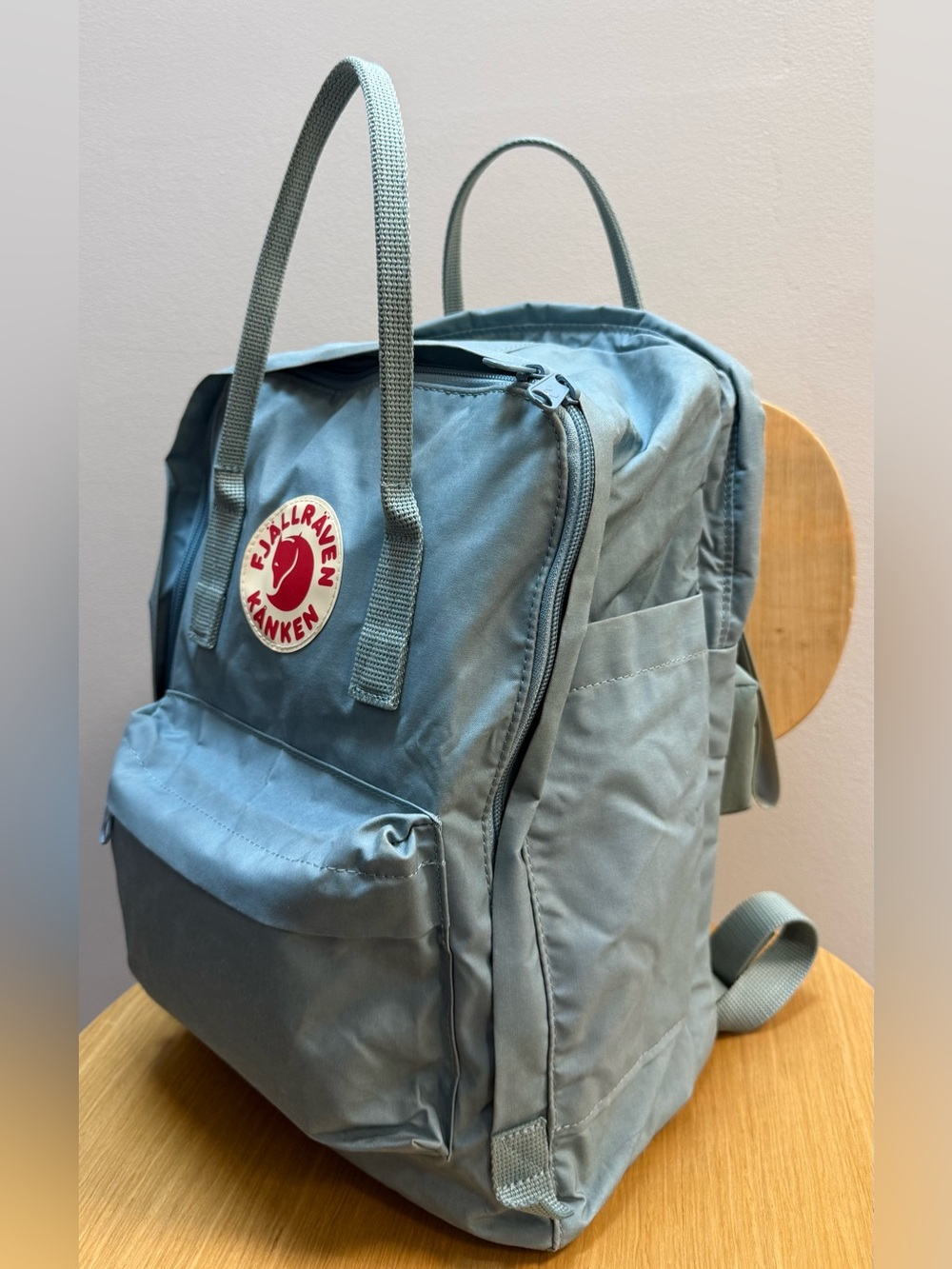 Fjallraven Kanken Backpack - Light Blue with Red Logo - Picture 2 of 5